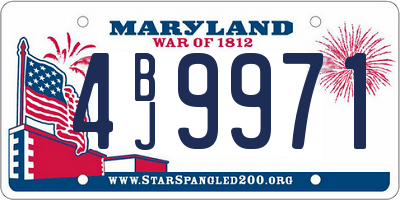 MD license plate 4BJ9971