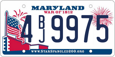MD license plate 4BJ9975