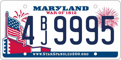 MD license plate 4BJ9995