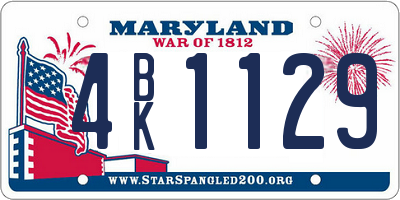 MD license plate 4BK1129