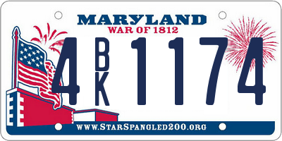 MD license plate 4BK1174