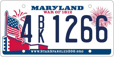 MD license plate 4BK1266