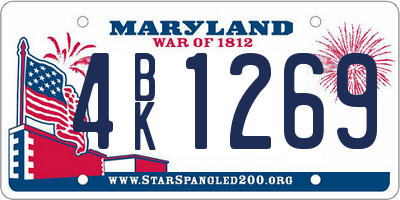 MD license plate 4BK1269