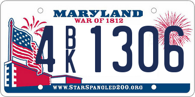 MD license plate 4BK1306
