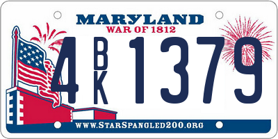 MD license plate 4BK1379
