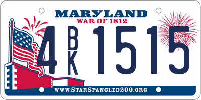 MD license plate 4BK1515