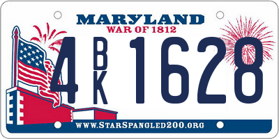 MD license plate 4BK1628