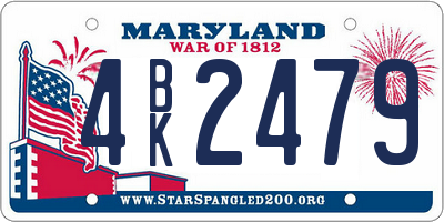 MD license plate 4BK2479