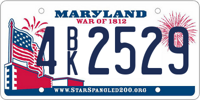 MD license plate 4BK2529