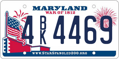 MD license plate 4BK4469
