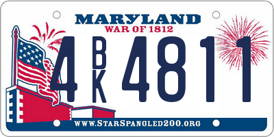 MD license plate 4BK4811