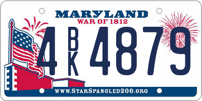 MD license plate 4BK4879