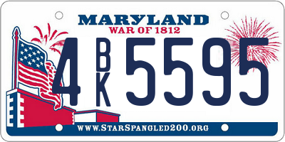 MD license plate 4BK5595