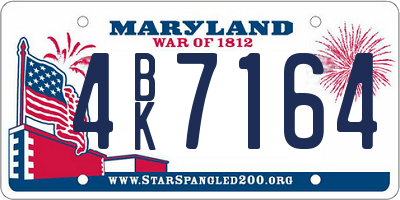 MD license plate 4BK7164