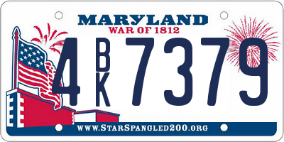 MD license plate 4BK7379