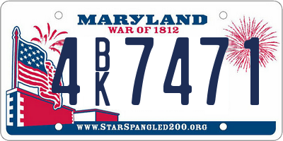 MD license plate 4BK7471