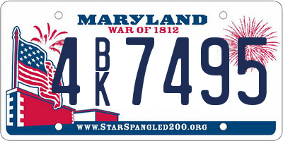 MD license plate 4BK7495