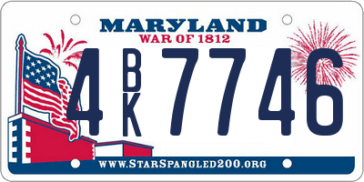 MD license plate 4BK7746