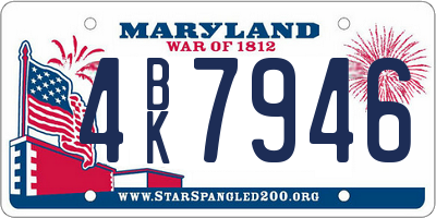 MD license plate 4BK7946