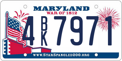MD license plate 4BK7971