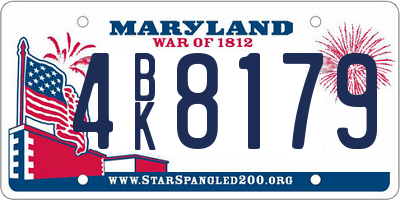 MD license plate 4BK8179