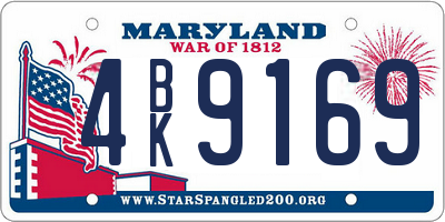 MD license plate 4BK9169