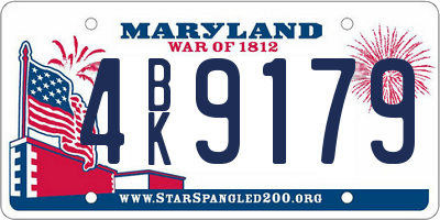 MD license plate 4BK9179