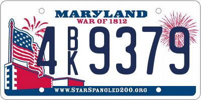 MD license plate 4BK9379