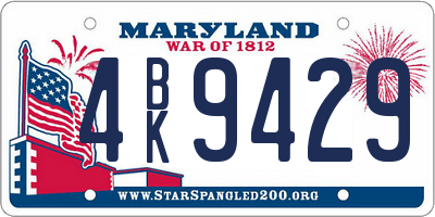 MD license plate 4BK9429