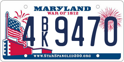 MD license plate 4BK9470