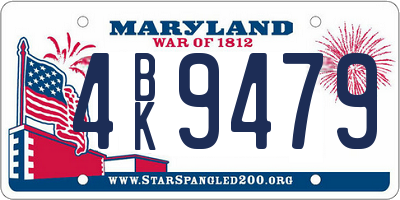 MD license plate 4BK9479