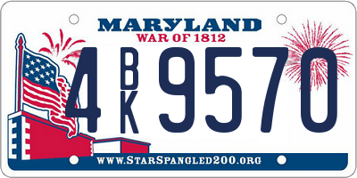 MD license plate 4BK9570