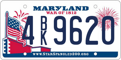 MD license plate 4BK9620