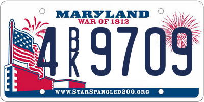 MD license plate 4BK9709