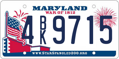 MD license plate 4BK9715