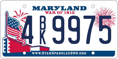 MD license plate 4BK9975