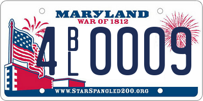 MD license plate 4BL0009
