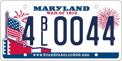 MD license plate 4BL0044