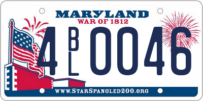 MD license plate 4BL0046