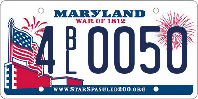 MD license plate 4BL0050
