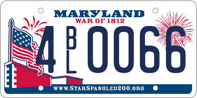 MD license plate 4BL0066