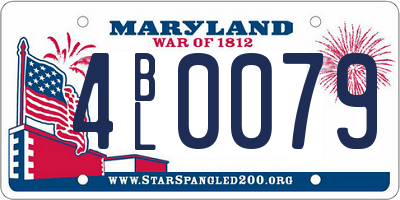 MD license plate 4BL0079