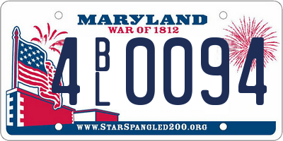 MD license plate 4BL0094