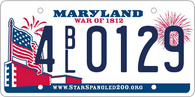 MD license plate 4BL0129