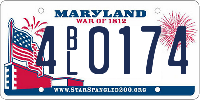 MD license plate 4BL0174