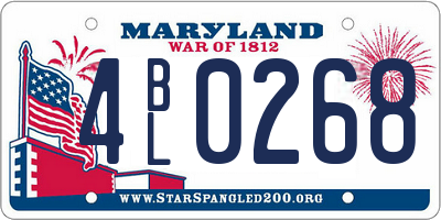 MD license plate 4BL0268