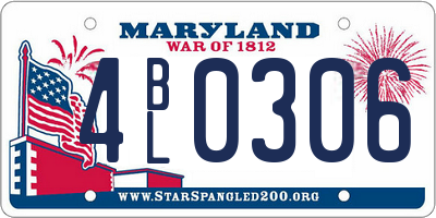 MD license plate 4BL0306