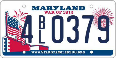 MD license plate 4BL0379