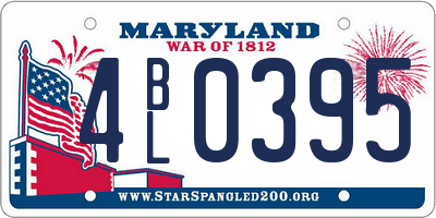 MD license plate 4BL0395