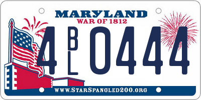 MD license plate 4BL0444